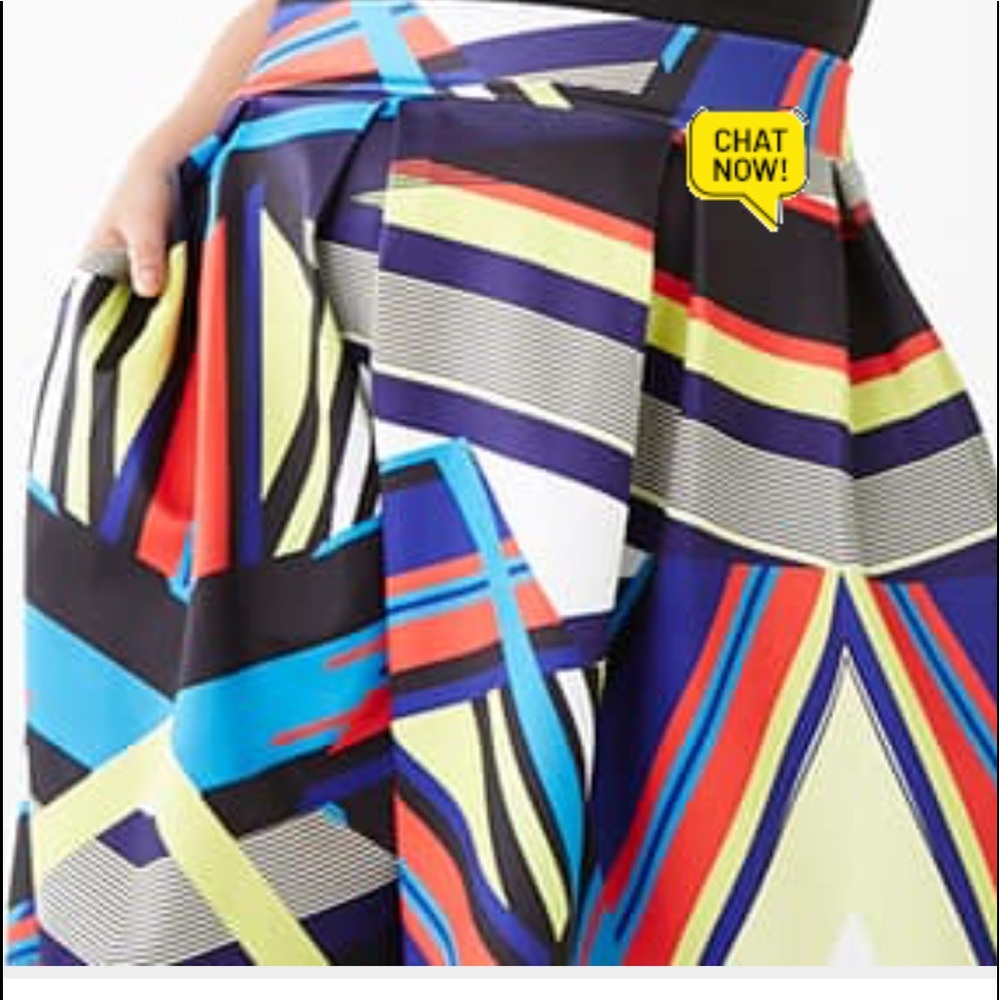 Plus Size Scuba Abstract Skirt